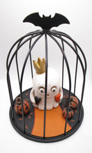 Halloween centerpiece caged ghost with crown with pumpkins cute scene