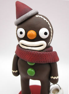 Christmas gingerbread man with snowman bucket