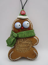 Christmas folk art large GINGERBREAD man ORNAMENT