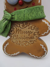 Christmas folk art large GINGERBREAD man ORNAMENT