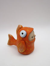 Summer folk art little GOLDFISH kid