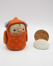 Summer folk art little GOLDFISH kid
