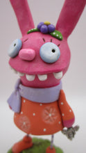 Easter PINK bunny WACKY character cute with crazy teeth!