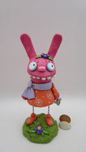 Easter PINK bunny WACKY character cute with crazy teeth!