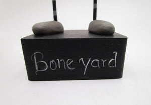 Halloween tombstone graveyard skeleton man "bone yard" series