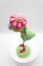 Spring folk art bug with flower hat SUPER detailed