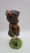 Spring folk art "gunny sack" girl with button eyes
