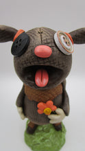 Spring folk art "gunny sack" girl with button eyes