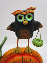 Halloween folk art SNAIL and OWL paper clay!