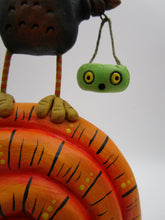 Halloween folk art SNAIL and OWL paper clay!