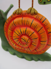Halloween folk art SNAIL and OWL paper clay!