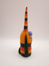Halloween striped monster with tall horns CUTE!