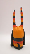 Halloween striped monster with tall horns CUTE!