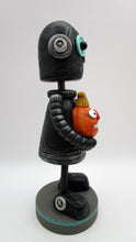 Halloween folk art ROBOT vintage theme 6.75 tall