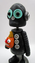 Halloween folk art ROBOT vintage theme 6.75 tall