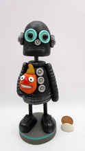 Halloween folk art ROBOT vintage theme 6.75 tall