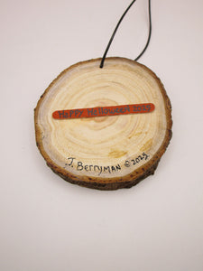 Halloween flying ghosts with spinning background wood painted ornament or for wall