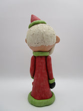 Christmas folk art Santa Claus fanciful buttons and heart charm