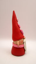 Valentine folk art GNOME with heart button hat