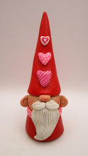 Valentine folk art GNOME with heart button hat