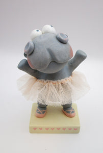 Valentine (?) Easter or just because DANCING hippo wearing a tutu