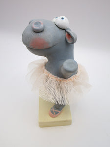 Valentine (?) Easter or just because DANCING hippo wearing a tutu