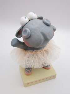 Valentine (?) Easter or just because DANCING hippo wearing a tutu