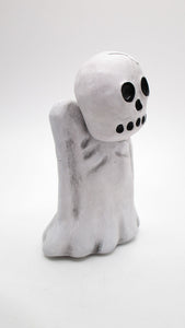 Halloween Skeleton man with ghost like body creepy!