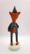 Fox wacky character with striped PJ's and night snack monster style