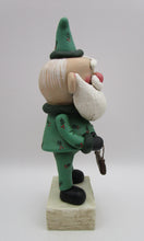 Christmas folk art Santa "JOY" holly suit