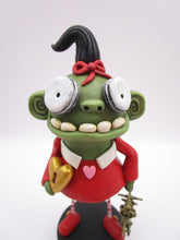 Valentine Zombie "key to my heart" with brass key ring