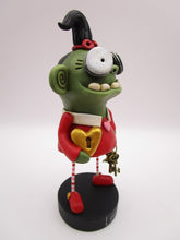Valentine Zombie "key to my heart" with brass key ring