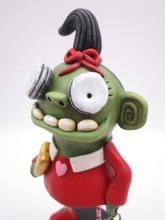Valentine Zombie "key to my heart" with brass key ring