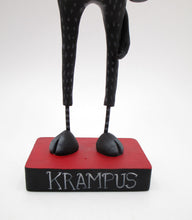 Christmas folk art KRAMPUS with horns and wicked look