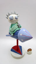4th of July Liberty SKELLY skeleton on rocket!