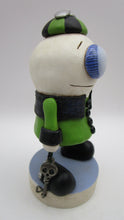 Halloween folk art PLAYFUL skelly skeleton with key charm