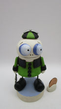 Halloween folk art PLAYFUL skelly skeleton with key charm