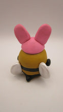 Easter folk art chubby bee wearing bunny hat