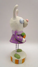 Easter folk art bunny girl with carrot