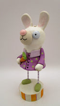 Easter folk art bunny girl with carrot