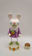 Easter folk art bunny girl with carrot
