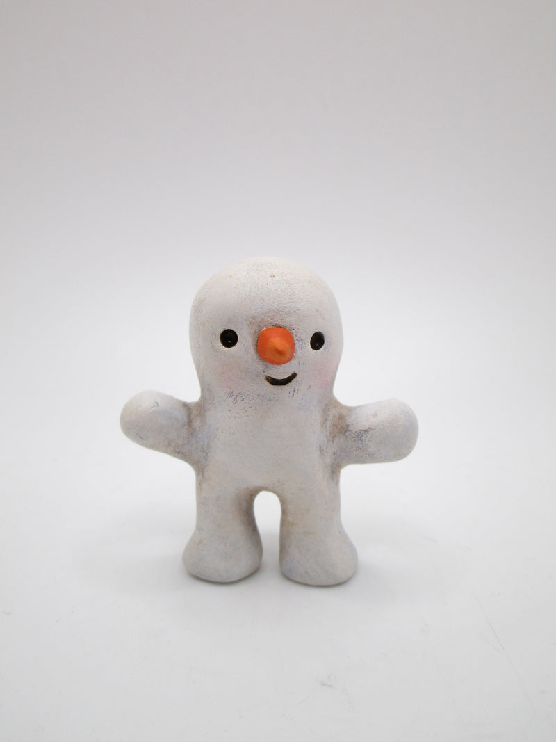 Little snowman with out stretched arms Love Christmas folk art