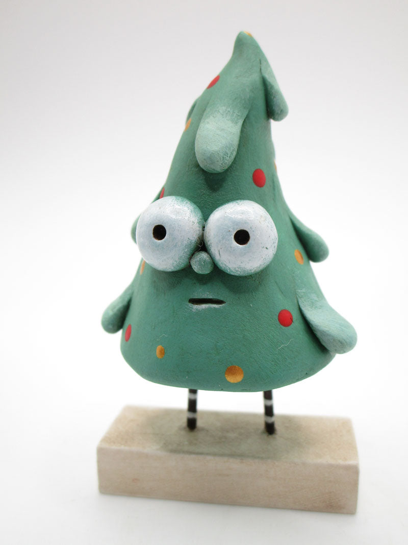 Christmas folk art small tree silly and cute