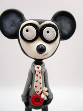 Wacky character LOVE mouse with hearts and a flower Valentines?