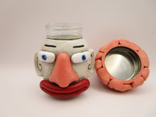 Pop art style man with a brain glass JAR - misc
