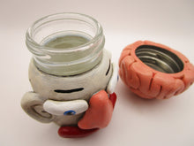 Pop art style man with a brain glass JAR - misc