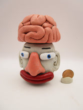 Pop art style man with a brain glass JAR - misc