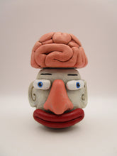 Pop art style man with a brain glass JAR - misc
