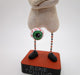 Halloween masked with glass eyes BONE CHILLING man with eyeball charm