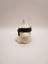 Halloween folk art spooky black masked ghost